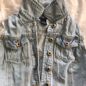 Crop top jean jacket - brand new